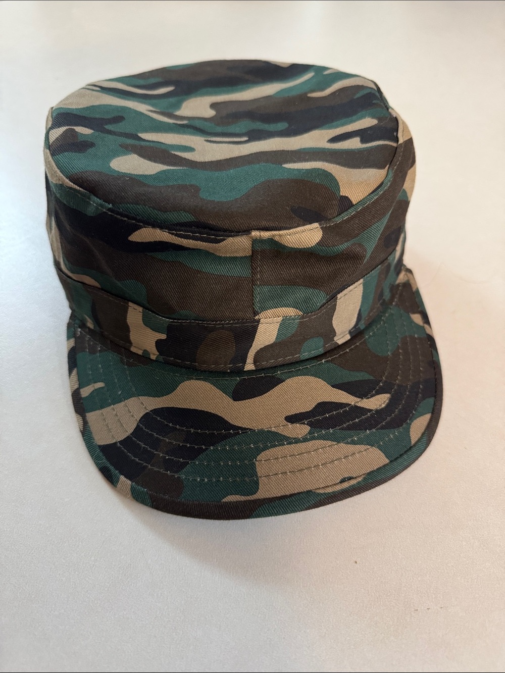 KBETHOS Camo Patchwork Cap in Green/Tan/Black